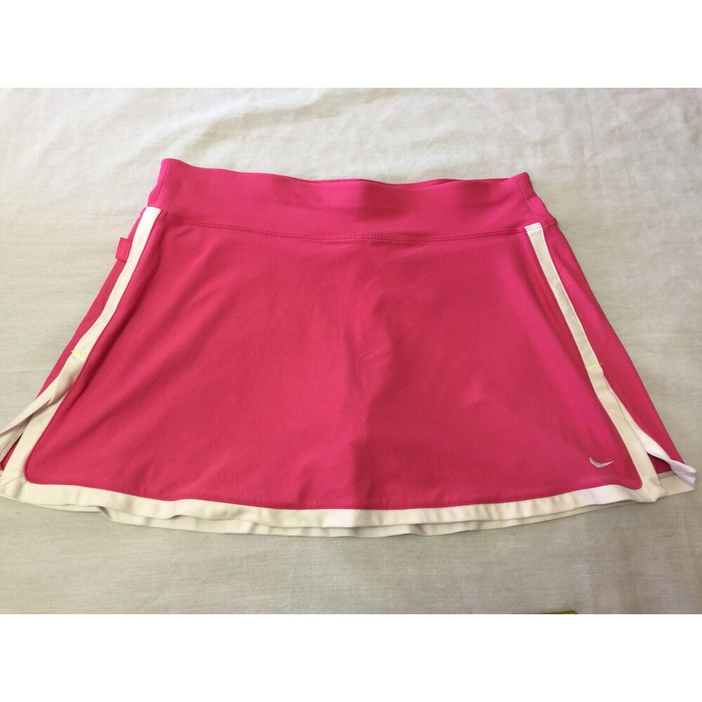 NIKE FIT DRY ATHLETIC WOMENS SKIRT SKORT WITH BUILT SHORTS SIZE M 8-10